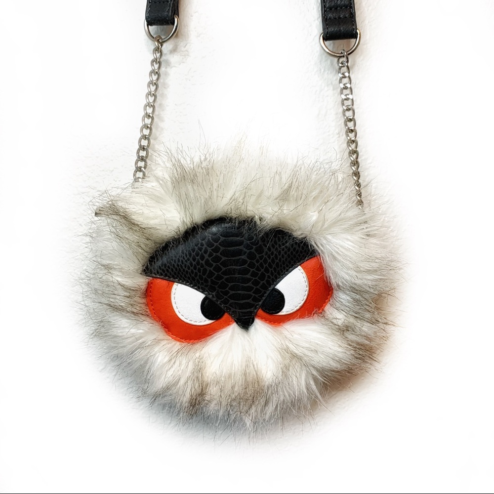 Rara Avis by Iris Apfel Fur Owl Purse